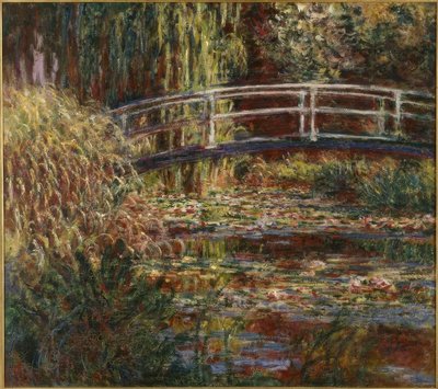 A lagoa do lírio de água, harmonia rosa de Claude Monet
